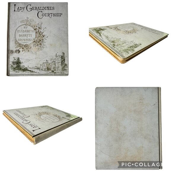 Lady Geraldines Courtship By Elizabeth Barrett Browning 1885 Antique Hardcover B - Picture 8 of 16
